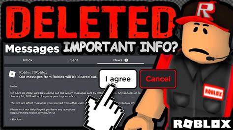 Important Roblox Inbox Messages Old Messages Getting Deleted Youtube