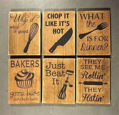 54 wall decor ideas for boosting blah spaces. Kitchen Funnies, must have! | Pallet Craft Ideas | Pinterest | Kitchens, Cricut and Wood signs