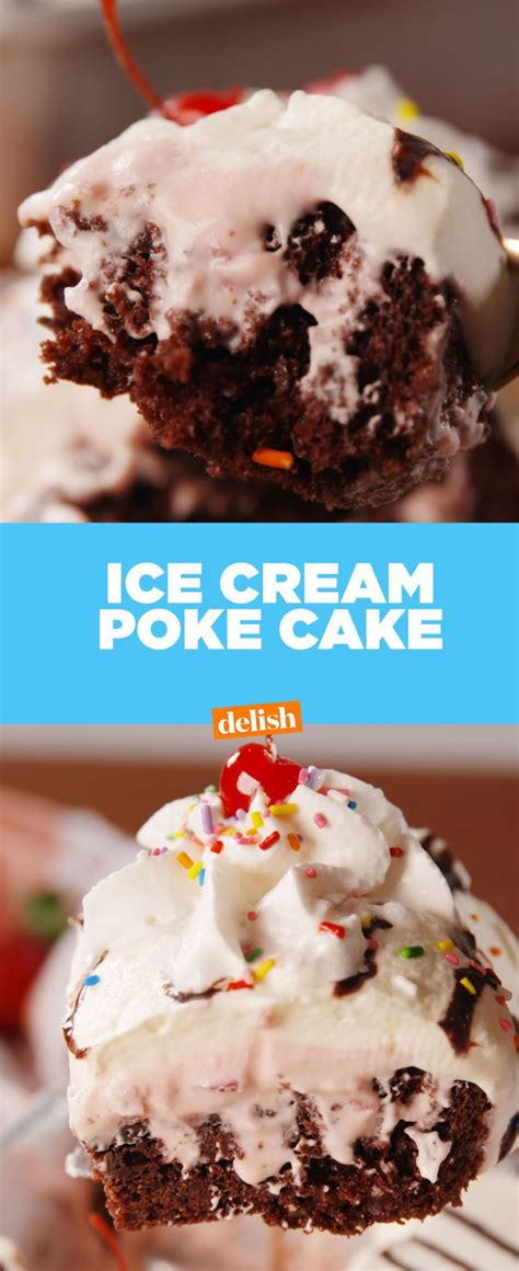 Ice Cream Poke Cake Recipe Ice Cream Cake Poke Cake Bbq Desserts