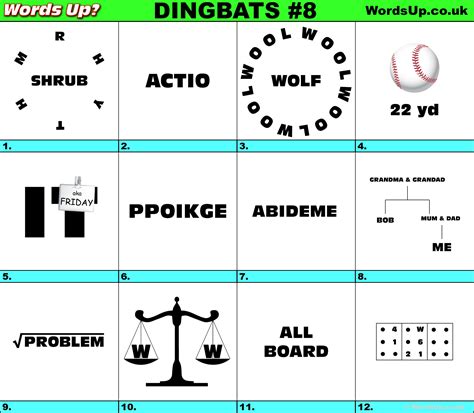 Dingbats Quiz With Answers Group Of Free Dingbats Quizzes Printable