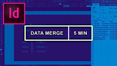 Data Merge Business Cards Using Adobe InDesign CC (5-minute Video