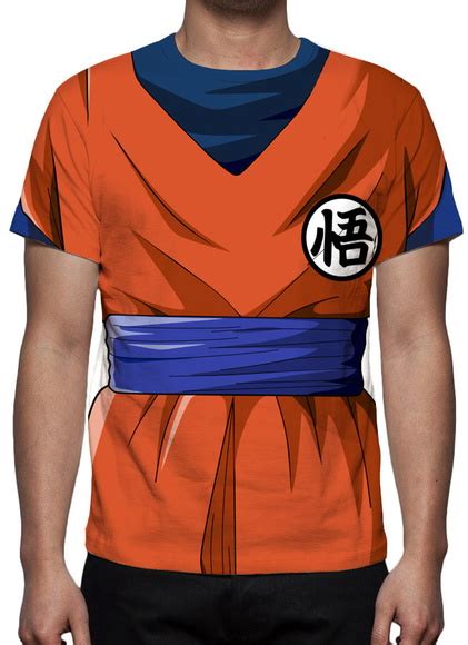 Camiseta Dragon Ball Super Traje Goku Estampa Total Elo7
