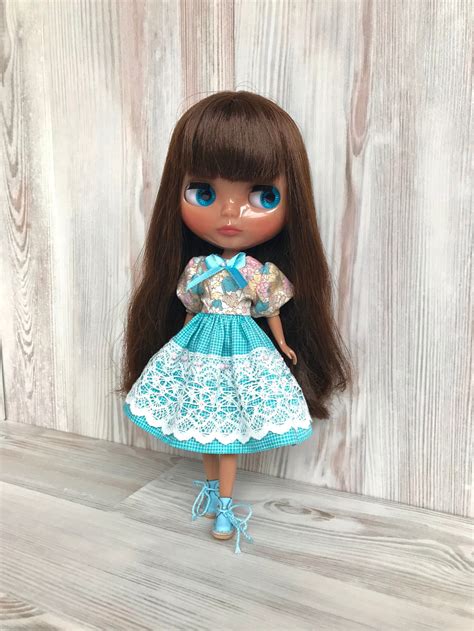 Blythe Floral Dress Doll Clothes Pullip Doll Outfit 30 Cm Etsy