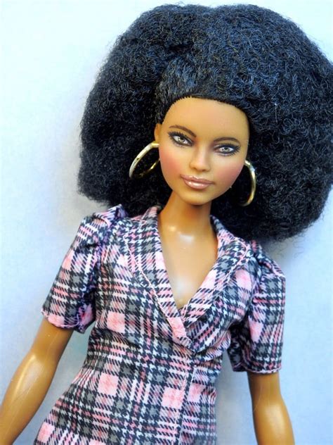 Barbie Doll Repaint Curvy Afro Nude Aa Fashionista Ooak Custom Etsy