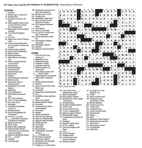Universal Crossword Puzzle Printable Customize And Print