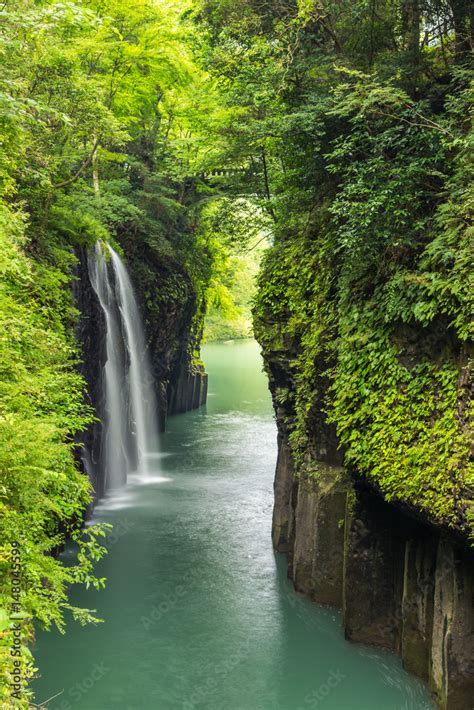 Takachiho Gorge And Waterfall In Miyazaki Kyushu Japan Stock 写真