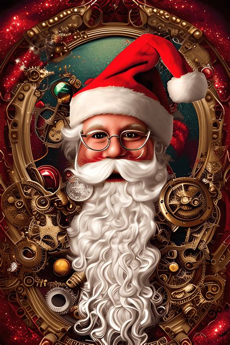 Adorable Steampunk Santa Claus Graphic · Creative Fabrica