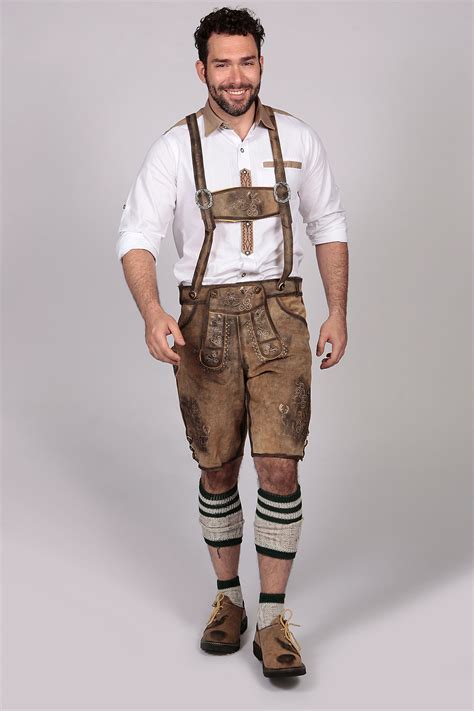 Authentic German Bavarian Trachten Oktoberfest Short Lederhosen Shirt Package Specialty Clothing