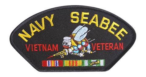 United States Navy Seabee Vietnam Veteran Patch Gravity Trading