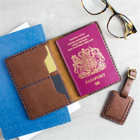 Personalised Stitched Leather Travel Accessories Set By Man And Bear