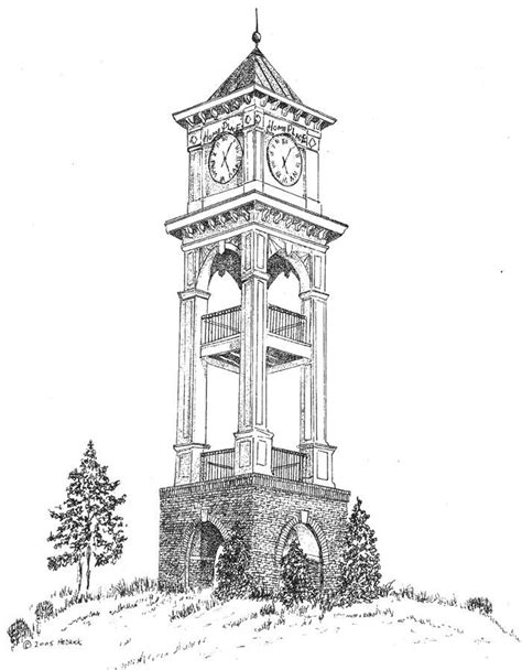 Home Place Clock Tower By Barney Hedrick Clock Drawings Clock Tower