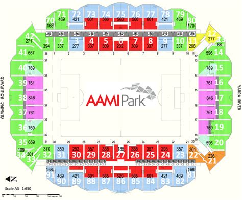 Aami Park Seating Map Melbourne Victory Fc Melbourne City Fc