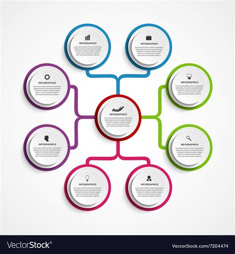 Infographic Design Organization Chart Template Vector Image Ad