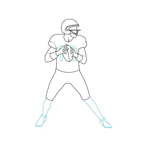 How To Draw A Football Player Step By Step