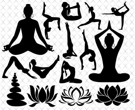 Yoga Svg Yoga Poses Svg Yoga Svg Files Cricut Silhouette Lotus Etsy