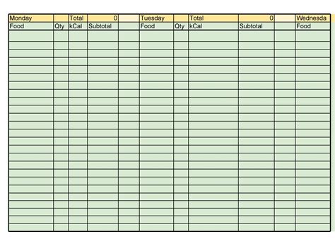 40 Simple Food Diary Templates And Food Log Examples