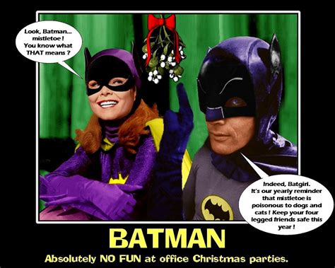 Batman 1966 At The Christmas Party With Batgirl With A Side Of