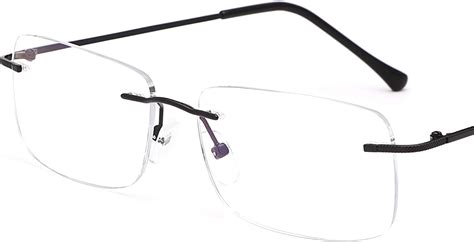 Rimless Clear Bifocal Reading Glasses Blue Light Blocking Readers For Men And Women