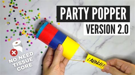 Diy Party Popper Using Cardboard Paper Only Youtube
