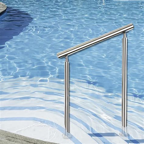 Deck Railing Swimming Pool Handrail With Bottom Plate 304 Stainless