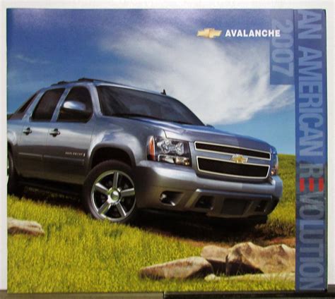 2007 Chevrolet Avalanche Diagrams Specifications Sales Brochure