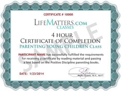 Quick And Easy Court Ordered And Approved Parenting Classes Certificate