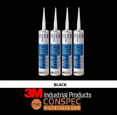 3m 540 Black Polyurethane Adhesive Sealant 4 Pk Fast Cure Marine Grade