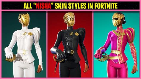 All Nisha Skin Styles In Fortnite Chapter 5 Season 1 Youtube