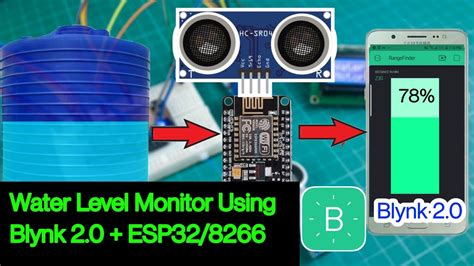 Water Tank Level Monitoring System With Nodemcu And Blynk Application Esp Project