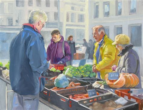 Daily Painting By Artist Dominique Amendola Farmers Market Selling