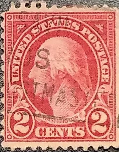 Rare George Washington Red 2 Cent Postage Stamp Etsy