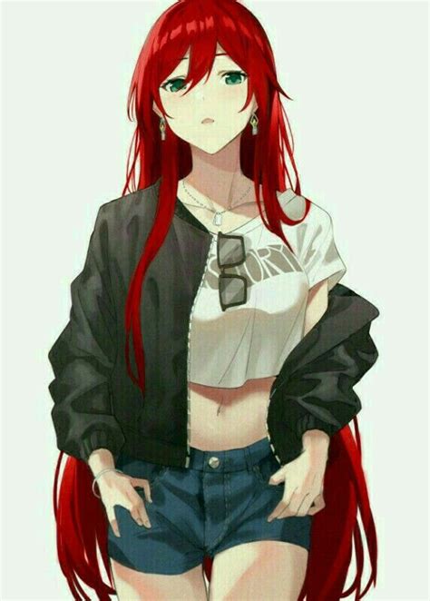 Pin By Karin Akabe On Anime Editat Red Hair Girl Anime Anime Red