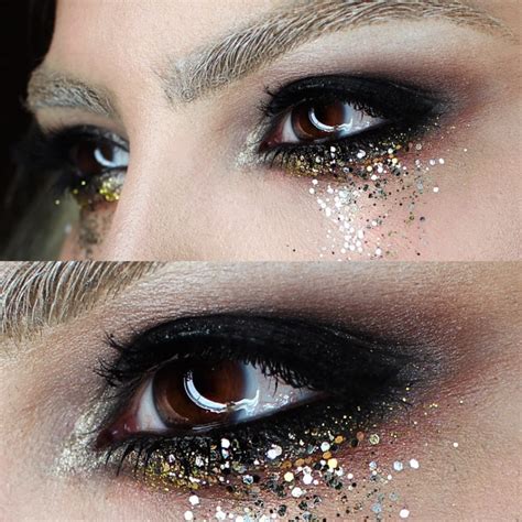 Stunning Smokey Eye With Gold Glitter Detailing Makeup 2017 Makeup