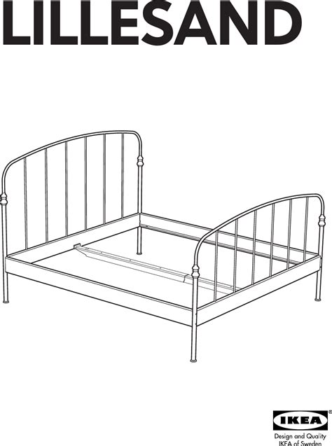 Ikea Lillesand Bed Frame Full Queen King Assembly Instruction