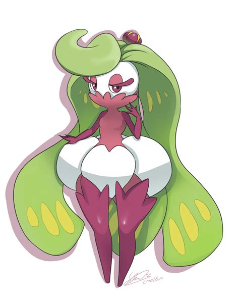 Her eyes and lashes are magenta. Tsareena by soina | Pokémon Sun and Moon | Know Your Meme