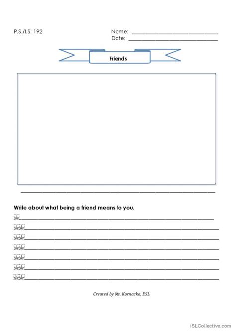 Best Friend Writing Prompts Creative English Esl Worksheets Pdf And Doc