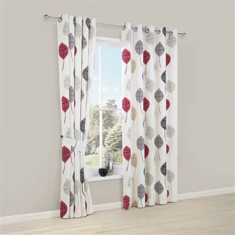 Shop wayfair for all the best black floral curtains & drapes. Dario Beige, Grey, Red & White Floral Printed Eyelet Lined ...