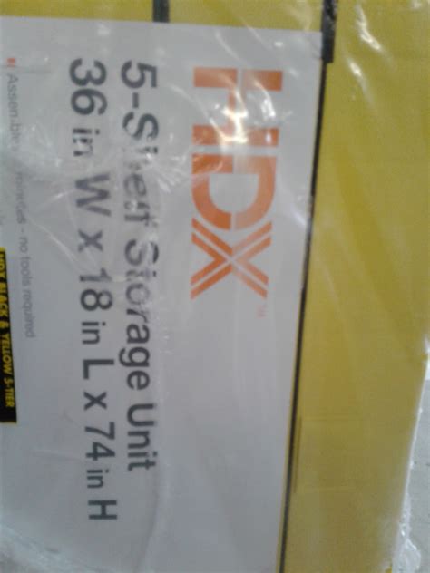 Lot Detail Hdx 18 In X 36 In X 74 In Black And Yellow Plastic