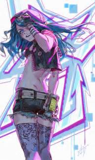 Neon Girl By Toniinfante Neon Girl Anime Character Design Cyberpunk Art