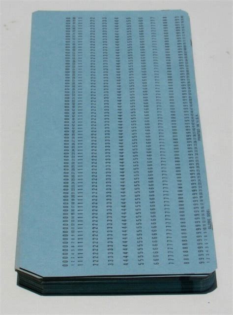 50 Mainframe Computer Punch Cards Vintage 5081 Vintage Blue Unused