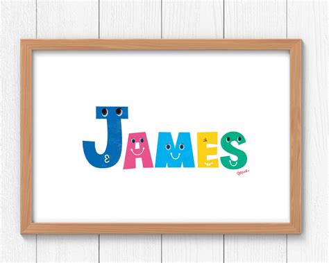 Personalized Name Poster For Kids Is A Perfect Addition To Kids Bedroom