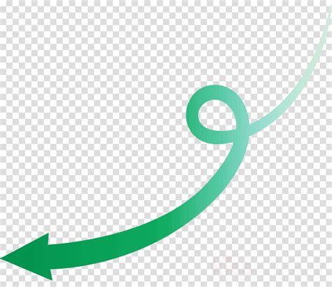 Curved Arrow Clipart Green Line Logo Transparent Clip Art