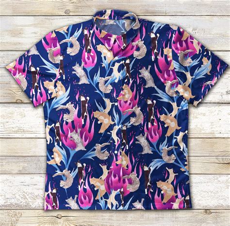 Our authentic quality hawaiian shirts designs range from floral to border designs to side panel designs. Cats Vintage Hawaiian Shirt in 2020 | Vintage hawaiian ...