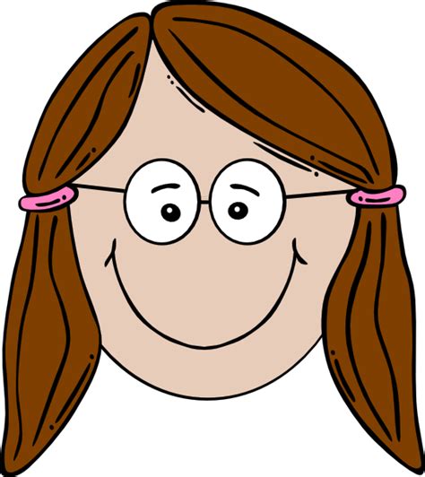 Smiling Girl With Glasses Clip Art At Vector Clip Art Online Royalty Free And Public