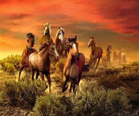 Visit the american desert today. WILD SOUTHWEST HORSES DESERT SCENE HOME DECOR COMPUTER ...