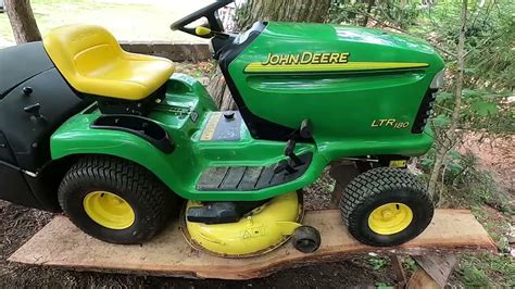 Mowing Lawn With John Deere Ltr Tractor Youtube