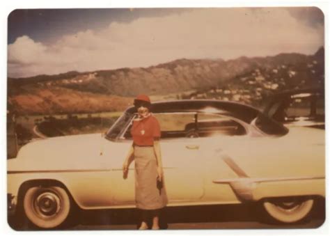 Vintage Photograph Color Photo 1950s Coupe Car Automobile Snapshot 699 Picclick