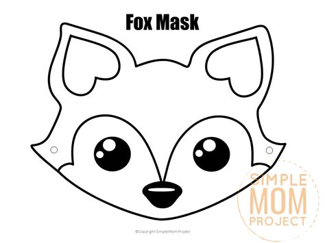 Free Printable Fox Masks For Kids Simple Mom Project