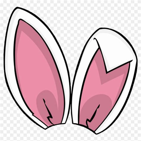 Bunny Rabbit Ears Features Face Head Pink White Easter Bunny