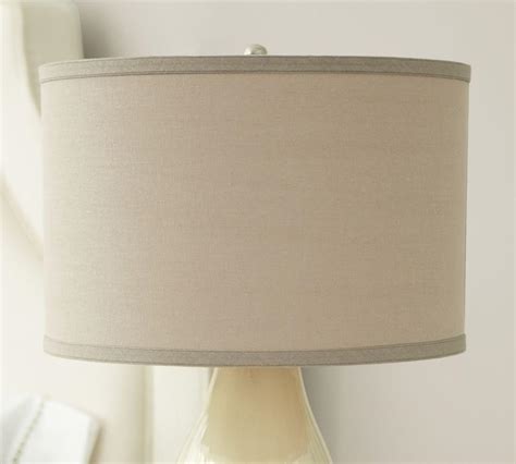 Straight Sided Linen Drum Lamp Shade Pottery Barn Au